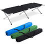 GOODS+GADGETS Faltbares Feldbett Aluminium, Campingbett Schwarz, Alu-Gestell und schwarze Liegefläche