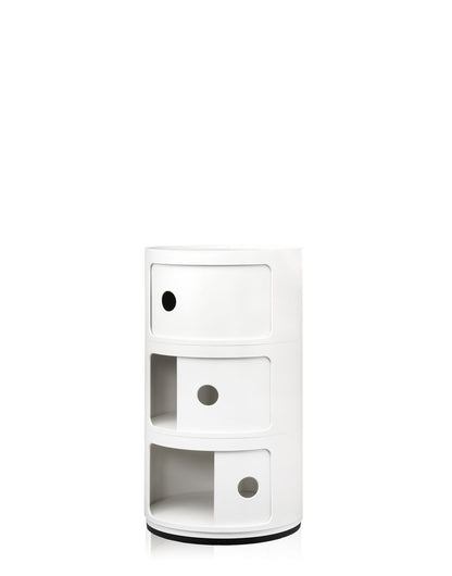 Kartell Componibile Aufbewahrungssystem - Weiss 3 Fächer