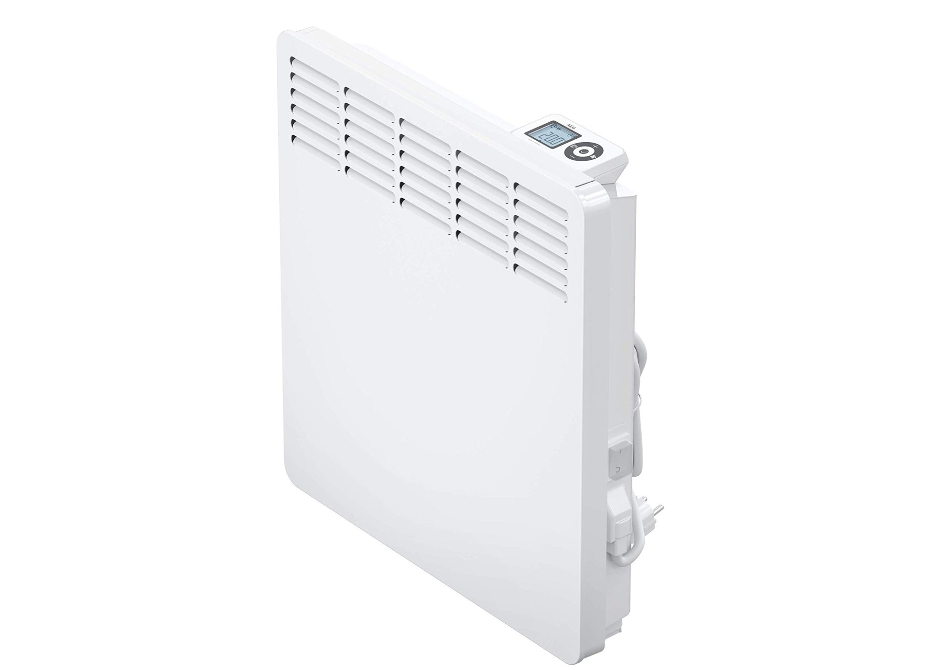 AEG Haustechnik WKL 1005 Wandkonvektor Heizung - 1000 W Weiss. Flaches, weißes Wandgerät. Erwärmt elektrisch Raumluft per Konvektion.