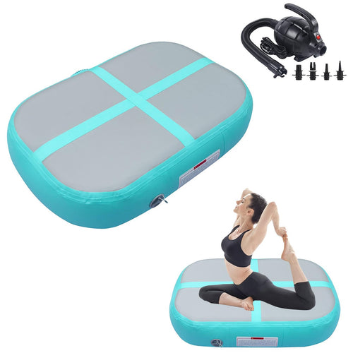 PPXIA AirBlock Aufblasbare Gymnastikmatte – 100x60x10cm: Rechteckige Luftmatte, 10cm hoch, für Bodenturnen und Gymnastik.