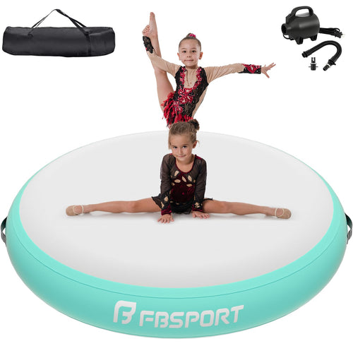 FBSPORT Airspot Airtrack Matte 100 cm, aufblasbare Turnmatte mit Pumpe