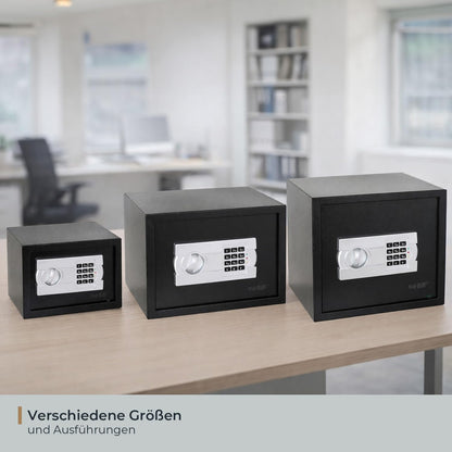HMF Möbeltresor mit Zahlenschloss, Safe für DIN A5 Dokumente, schwarz