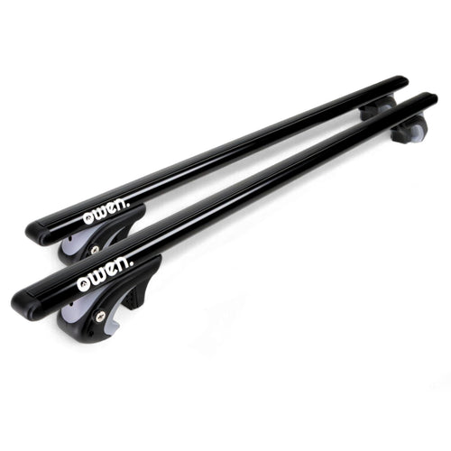 Owen 5.0 Relingträger Aluminium - Universal 120cm Schwarz: Schwarze Alu-Querträger für Dachreling. Basis für Dachzubehör.