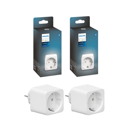 Philips Hue Smart Plug smarte Steckdose weiss 2er Pack: Zwei weisse, kompakte Stecker zur smarten Steuerung von Elektrogeräten per App.