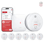 X-Sense Smart-Rauchmelder WLAN SD11-MR61 mit Basisstation, 6er-Set, Magnethalterung und grosse Testtaste