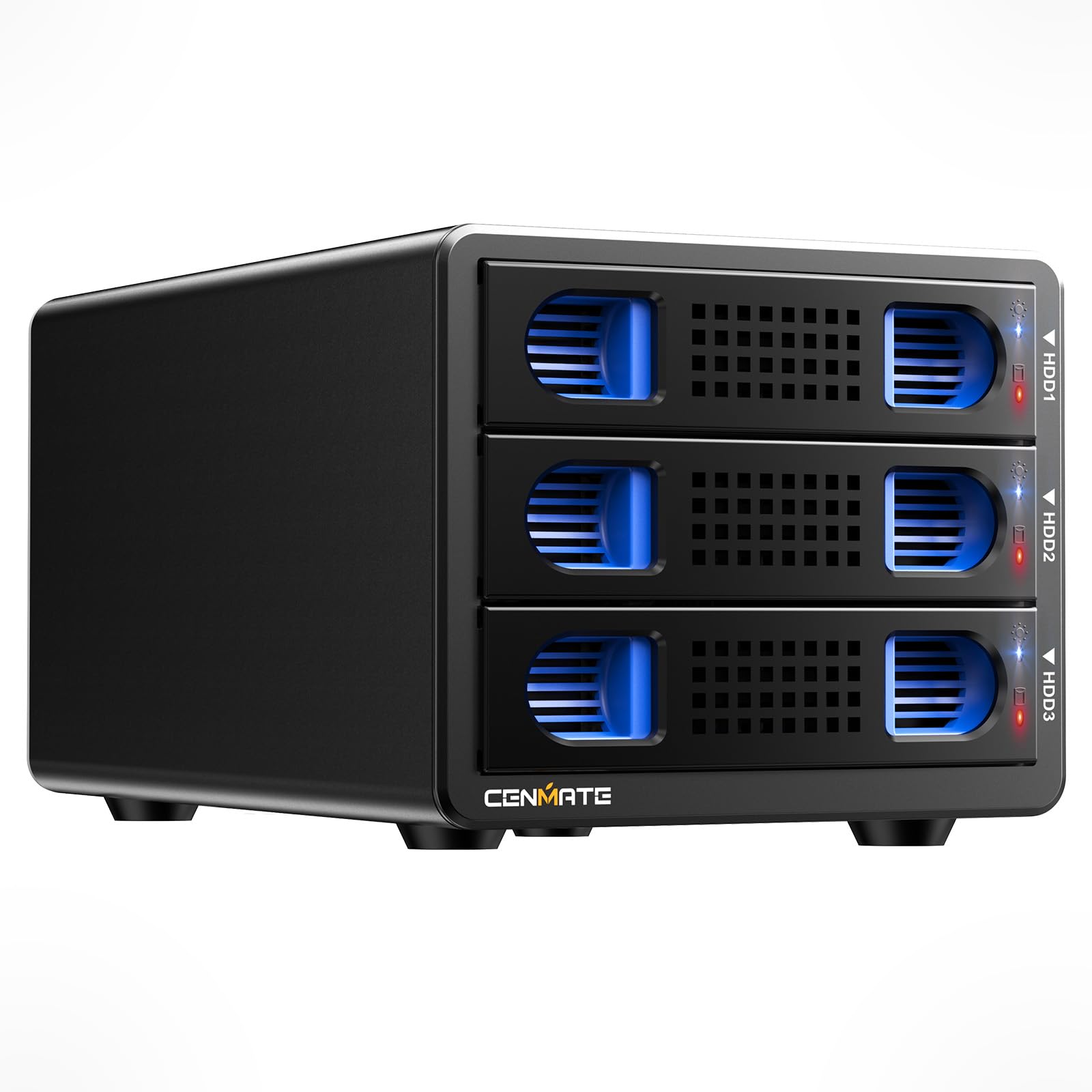SwissTech 3 Bay HDD/SSD Gehäuse USB 3.0 - Alu für 2.5"/3.5" Laufwerke. Für drei SATA-Laufwerke.