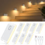 WILLED Nachtlicht mit Bewegungsmelder, LED Treppenbeleuchtung 8er-Set, warmweisses Licht, Magnetbefestigung