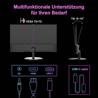 Minifire 24 Zoll FHD USB-C Computer Monitor - MF24X3AC 100Hz