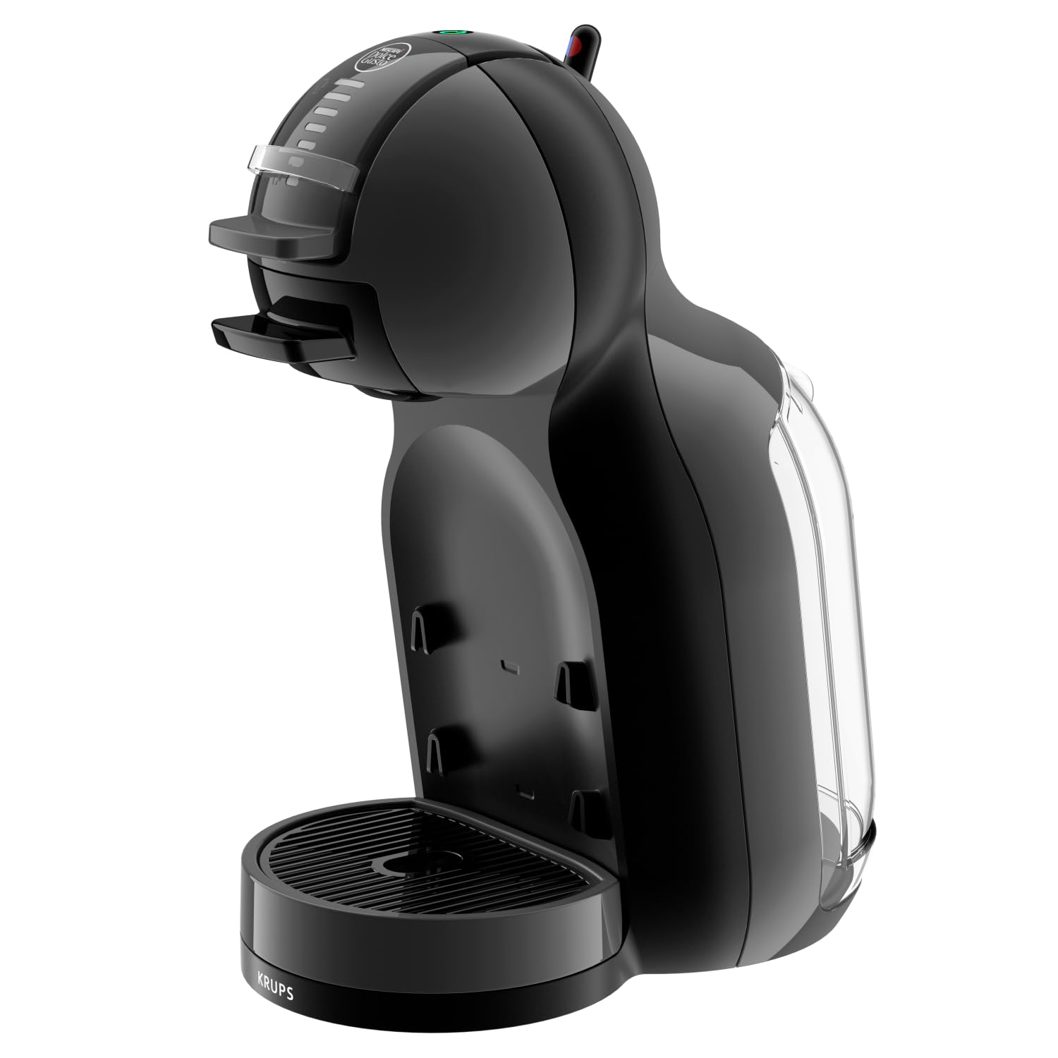 NESCAFÉ DOLCE GUSTO Mini Me Kapselkaffeemaschine – Schwarz. Kompaktes, schwarzes Design. Bereitet per Hochdrucksystem Kaffeegetränke aus Kapseln portionsweise zu.