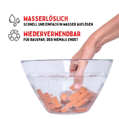 teifoc 1500 Steinbaukasten - XXL mit echten Mini Ziegelsteinen