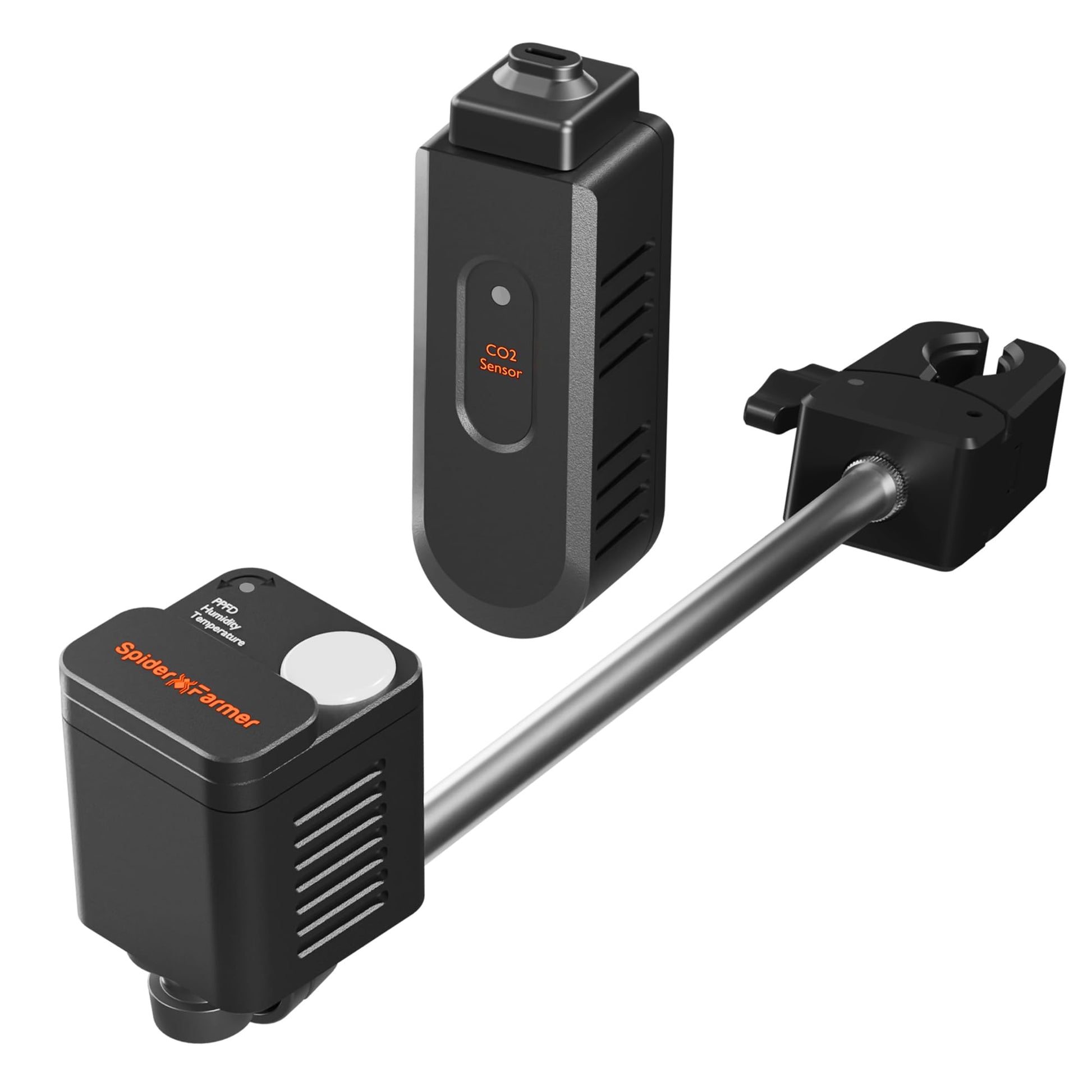 Spider Farmer GGS Pro Sensor-Kit – VPD/PPFD/CO2 Messung: Kompakte Sensoren für präzise Klimaüberwachung im Pflanzenanbau.