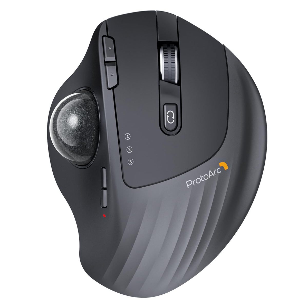 ProtoArc EM01 NL Trackball-Maus, kabellos, Bluetooth, 5 DPI, schwarz