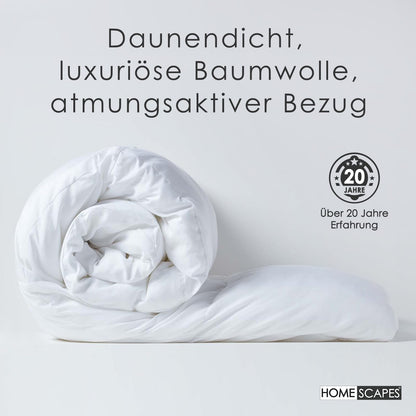 Homescapes Entendaunen-Winterdecke Extra warm 135x200 cm