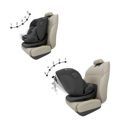 Kinderkraft I-GROW 2 PRO Kindersitz i-Size, 360° drehbar, schwarz