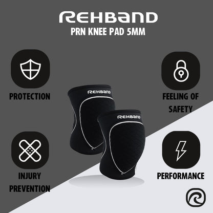 Rehband Knieschützer Neopren, Volleyball & Hallensport, Schwarz, S
