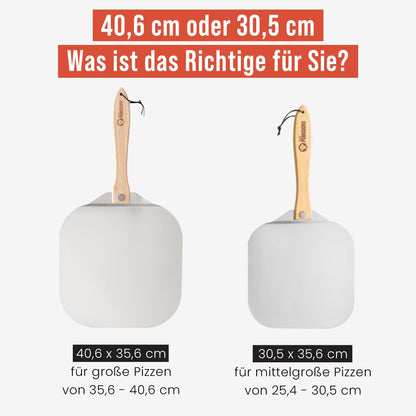 Chef Pomodoro Pizzaschieber Aluminium mit klappbarem Holzgriff, 66 cm