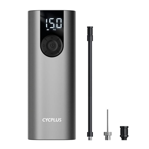 CYCPLUS A8 Elektrische Luftpumpe 150 PSI mit LCD-Display, Grau – Aluminiumgehäuse, kabellos