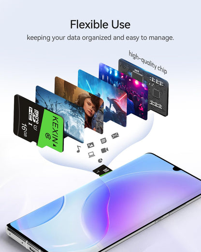 KEXIN Micro SD Karte 16GB 10er Pack, UHS-I U1 Class 10 mit SD-Adapter