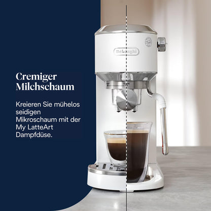 De'Longhi Dedica Duo EC890.WI Siebträger-Espressomaschine weiss