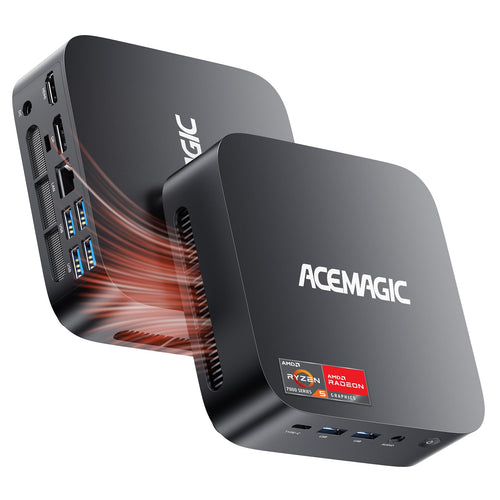 ACEMAGIC Kron Mini K1 Mini PC - Ryzen 5 7430U 32GB 512GB. Dunkelgrauer, kompakter Mini-PC für Büro & Heim.