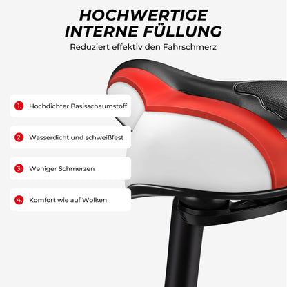 YOUNGDO Gel-Fahrradsattel, ergonomisch, mit wasserdichter Abdeckung