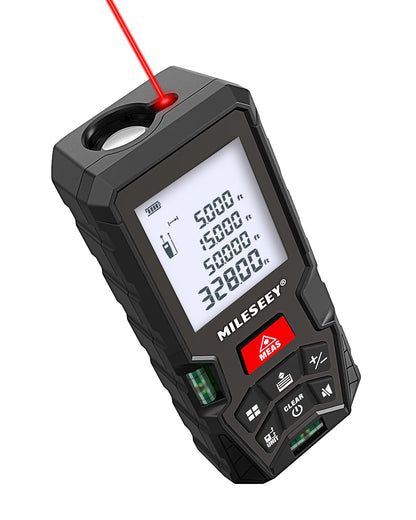 MiLESEEY D5T Laser-Entfernungsmesser 100 m, ±2 mm Genauigkeit mit 2-Zoll-LCD und zwei Libellen