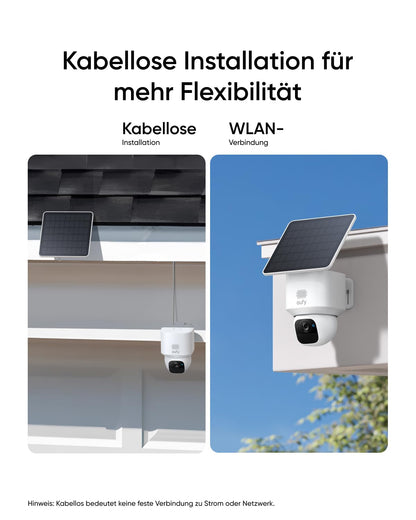 eufy eufyCam Solar Überwachungskamera aussen, 4er-Pack mit Homebase