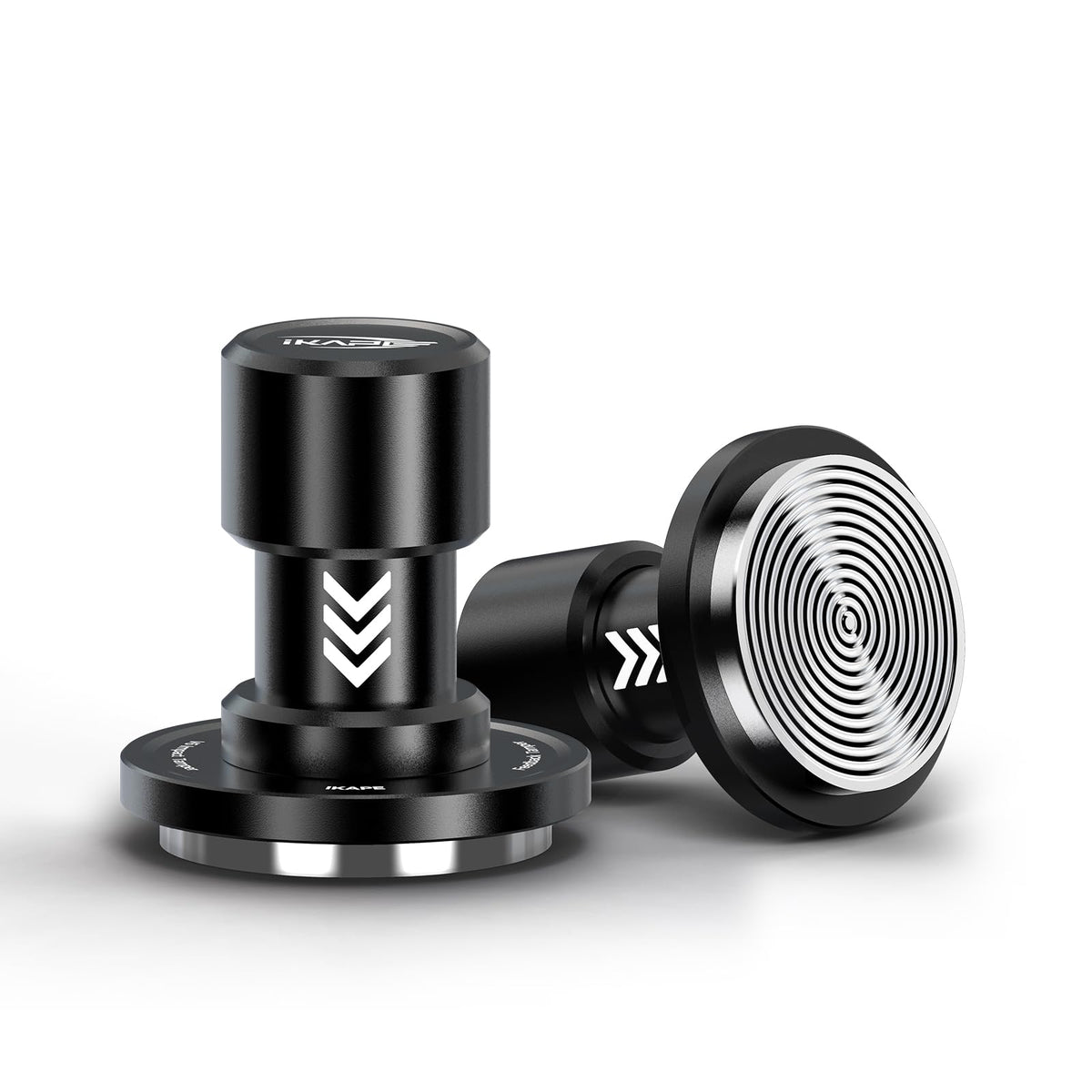 IKAPE V6 Impact Espresso Tamper 58,35 mm mit Dreifachfedersystem und flacher Edelstahlbasis