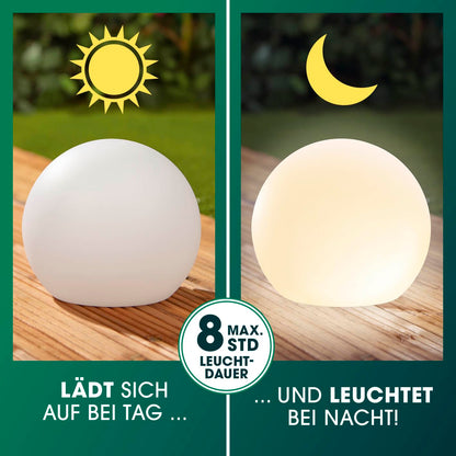 EASYmaxx LED Solarleuchte Kugel 30 cm mit Farbwechsel und Erdspiess