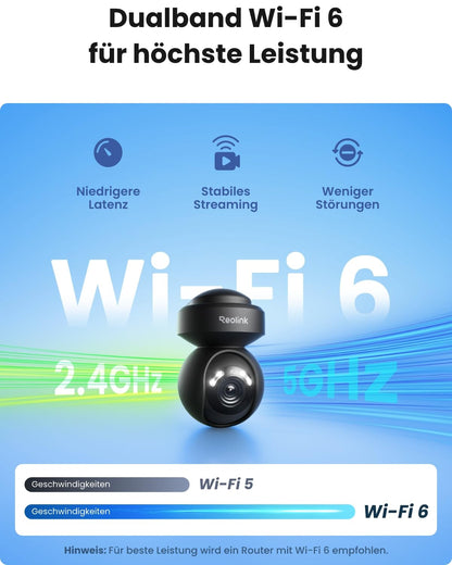 Reolink E1 Outdoor Pro 4K PTZ Überwachungskamera WLAN, Schwarz