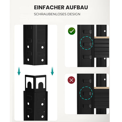 casa pura Lakota Schwerlastregal, 2er Set, 600 kg, schwarz