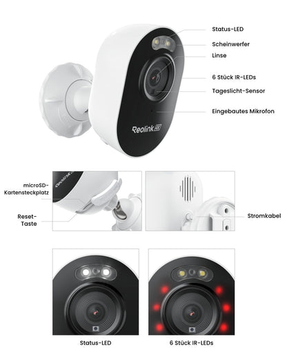 Reolink Lumus Pro 4K Überwachungskamera Aussen mit Wi-Fi 6