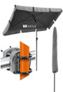 4smile SunnyShade Balkon-Sonnenschirm Set, anthrazit, UPF 50+