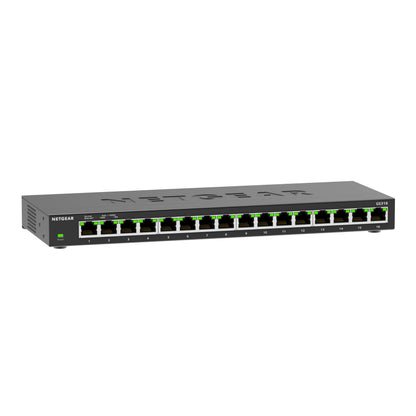NETGEAR GS316 16-Port Gigabit Ethernet Unmanaged Switch mit 16 Netzwerkanschlüssen
