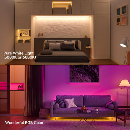 BTF-LIGHTING LED Streifen RGBWW 5050 4in1 RGB+Warmweiss 24 V 5 m IP30