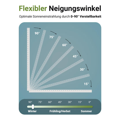 SolarXon Solarmodul Halterung MB1-118, Aluminium, 118 cm, 0–90°