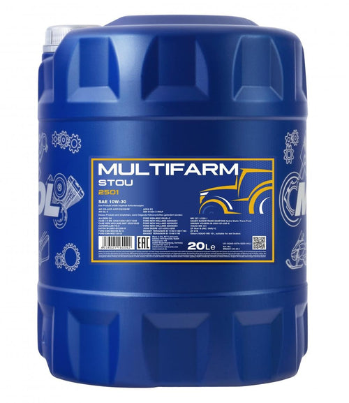 MANNOL Multifarm STOU 10W-30 Motor- und Getriebeöl 20 Liter, halbsynthetisches STOU-Öl