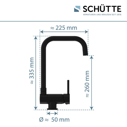 SCHÜTTE 24556 WINDOW Küchenarmatur Unterfenster umklappbar Schwarz