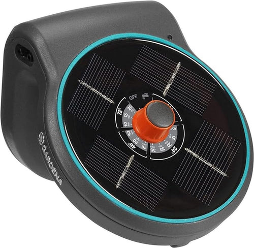 Gardena AquaBloom Solar-Bewässerungssystem Komplettset 13300-20. Graue Solareinheit. Autonome Tropfbewässerung für 20 Pflanzen.