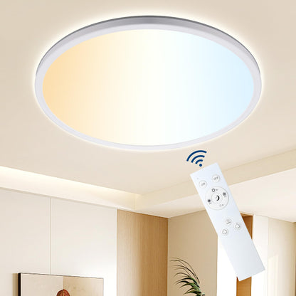 ONDTA Ultra Dünne LED Deckenleuchte Dimmbar – Ø57 cm Weiss Rund. Runde, weiße, ultraflache Leuchte für dimmbare Raumbeleuchtung.