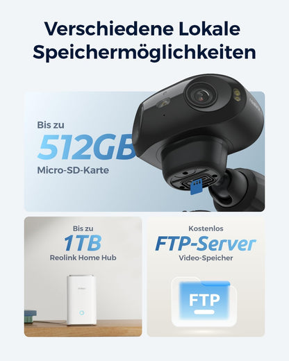 Reolink Argus 4 Pro 4K Solar Überwachungskamera mit Solarpanel