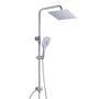JOHO Duschsystem ohne Armatur – Edelstahl eckig 20x20cm chrom. Wandmontiertes System leitet Wasser zum Duschen.