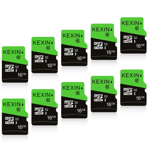KEXIN Micro SD Karte 16GB 10er Pack, UHS-I U1 Class 10 mit SD-Adapter