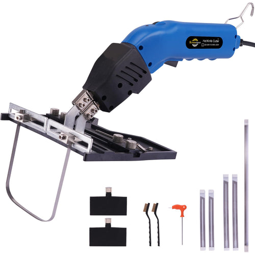 Komsepor Styroporschneider 200W Heissmesser, blau, mit Heissklinge, zum präzisen Schneiden von Styropor und Hartschaum.