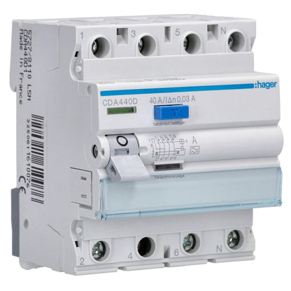 Hager FI/LS Sicherungsset - 1x FI 4P, 8x LS 1P, Sammelschiene