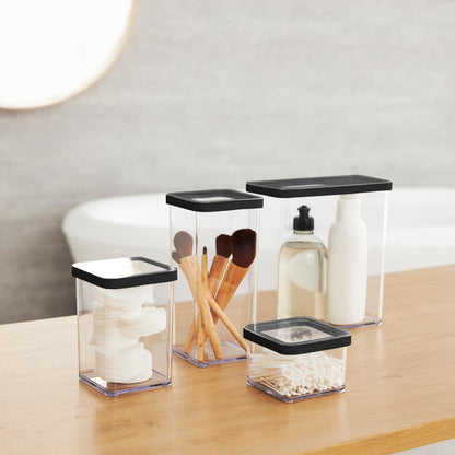 Rotho Loft Vorratsdosen Set 10tlg. Kunststoff – Schwarz
