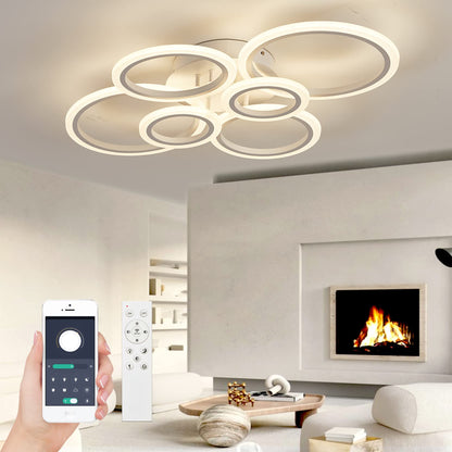CasaLuce LED Deckenleuchte Φ80cm Dimmbar Farbwechsel - Weiss. Runde, weiße LED-Deckenleuchte für dimmbare Raumbeleuchtung mit Farbwechsel.