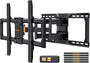 Perlegear PGLF16 Vollbewegliche TV Halterung 42-90 Zoll bis 68kg. Schwarze Gelenkarm-Wandhalterung für schwenk- und neigbare TV-Montage.