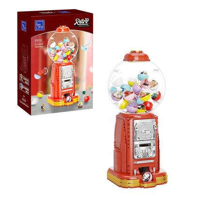 PANTASY Retro Kaugummiautomat Baukasten-Set – Klassik: Rotes Baukasten-Modell mit transparenter Kugel. Zum Selberbauen.