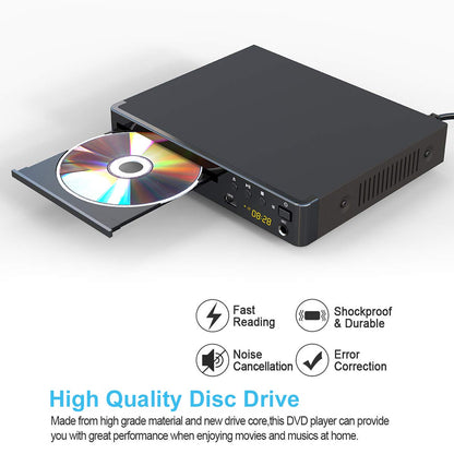 LONPOO LP-099 DVD-Player mit HDMI, 1080p Upscaling, regionsfrei